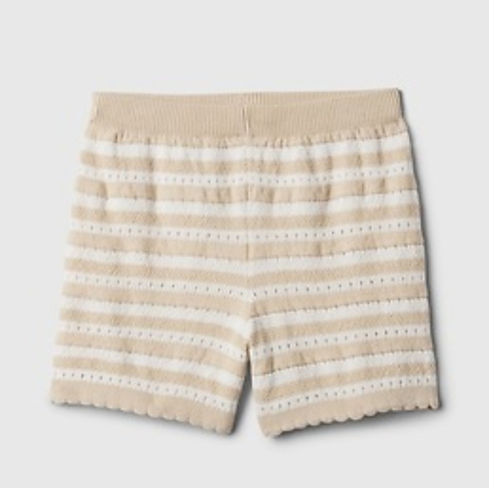 NWT Baby Gap Girl's Crochet Sweater Pullon Shorts Size 12-18 M